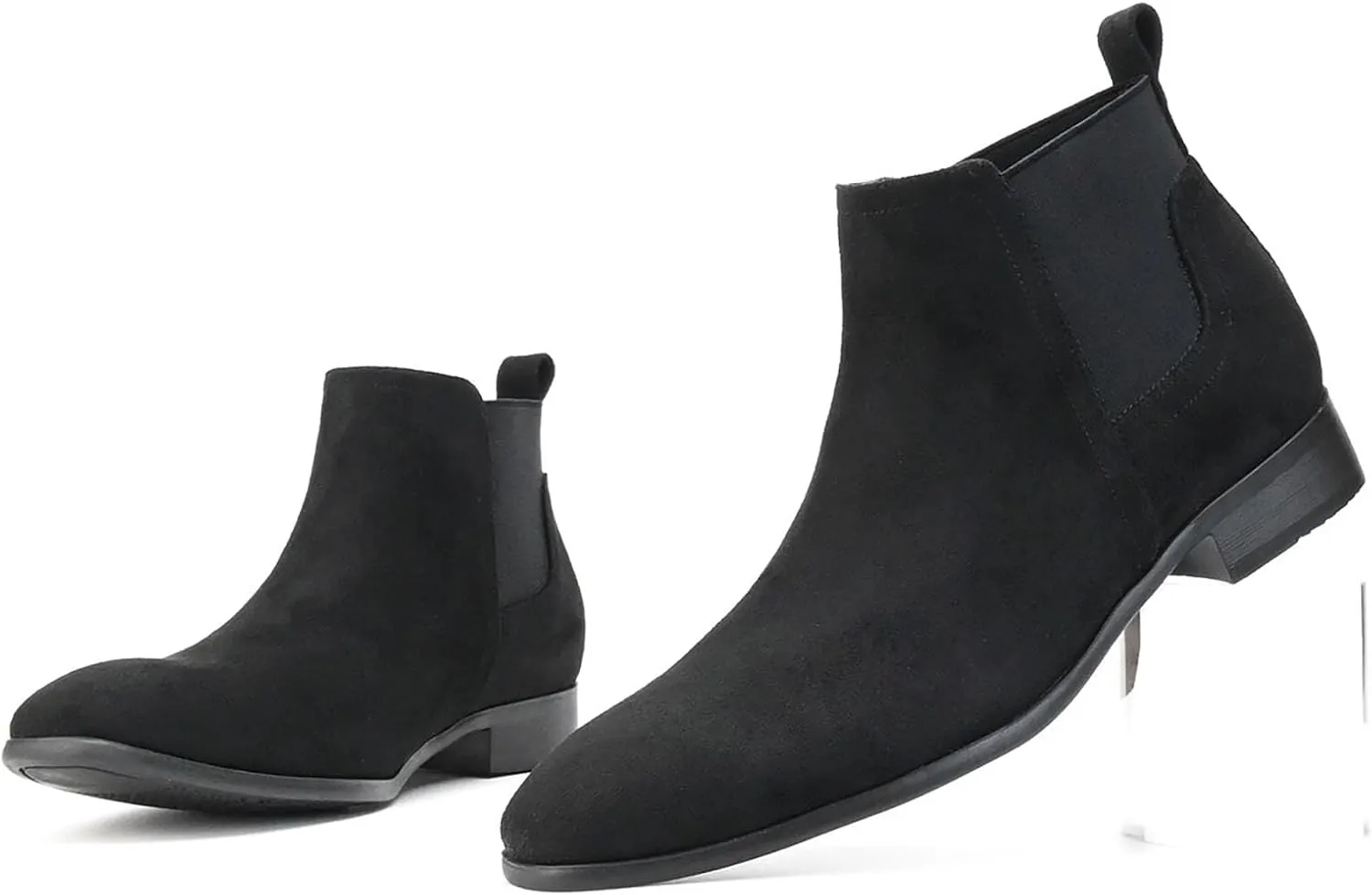 Men's Ankle Boots PU/Suede Leather Casual Chukka Ankle Boots Classic Elastic Dress Boots for Men