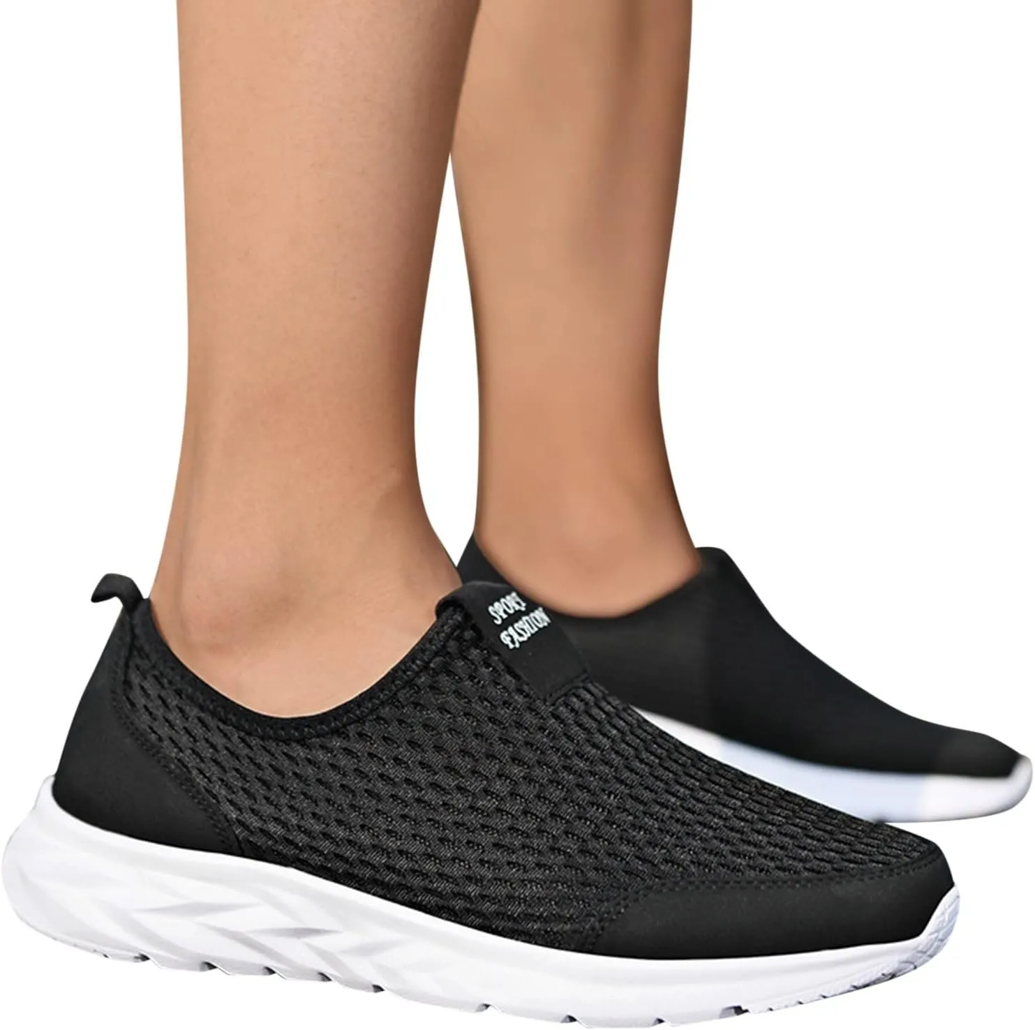 Men's Breathable Mesh Slip on Walking Shoes Lightweight Non Slip Running Shoes Casual Fashion Sneakers Mesh Workout Sports Shoes for Men