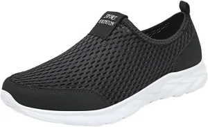 Men's Breathable Mesh Slip on Walking Shoes Lightweight Non Slip Running Shoes Casual Fashion Sneakers Mesh Workout Sports Shoes for Men