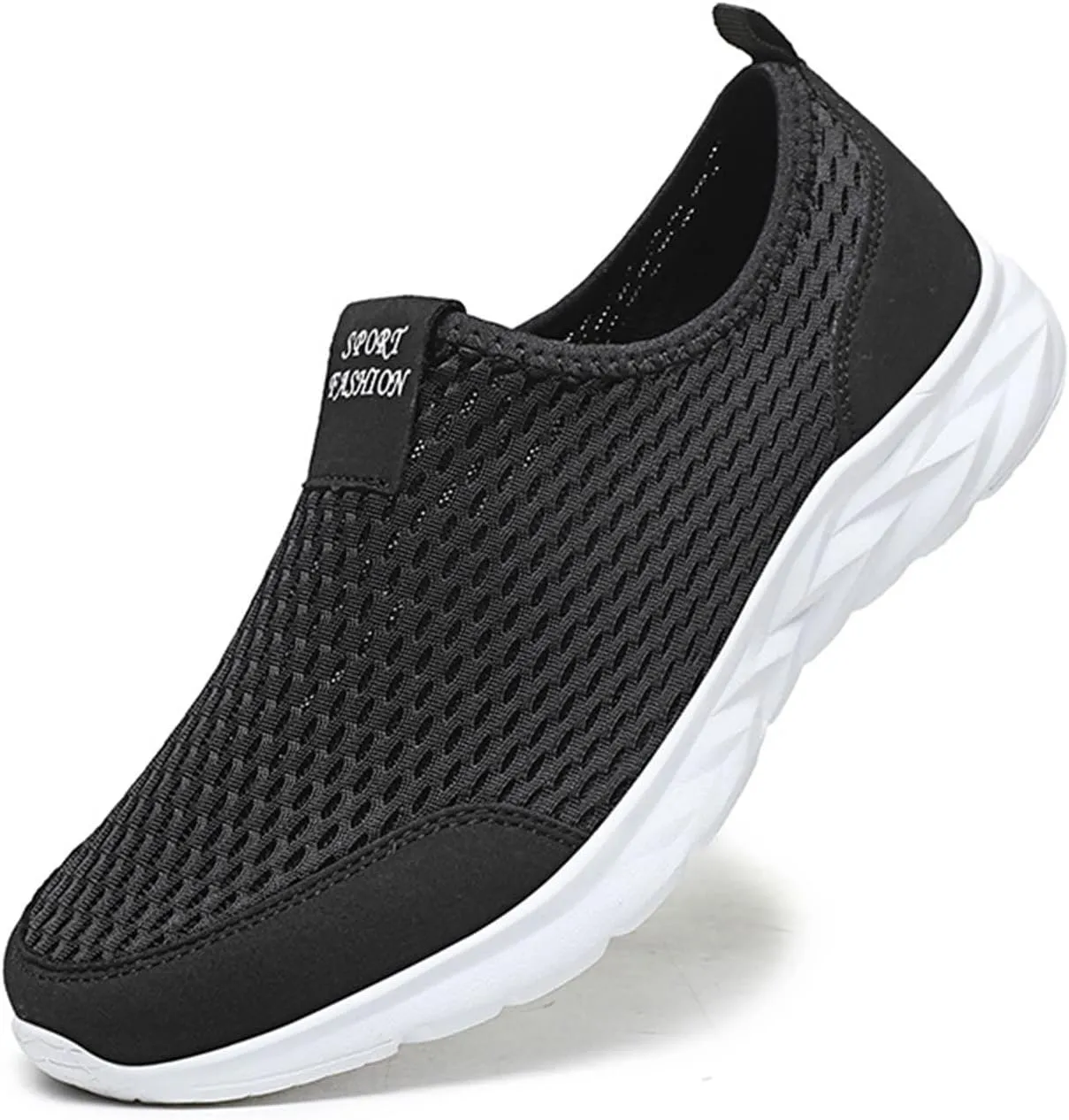Men's Breathable Mesh Slip on Walking Shoes Lightweight Non Slip Running Shoes Casual Fashion Sneakers Mesh Workout Sports Shoes for Men