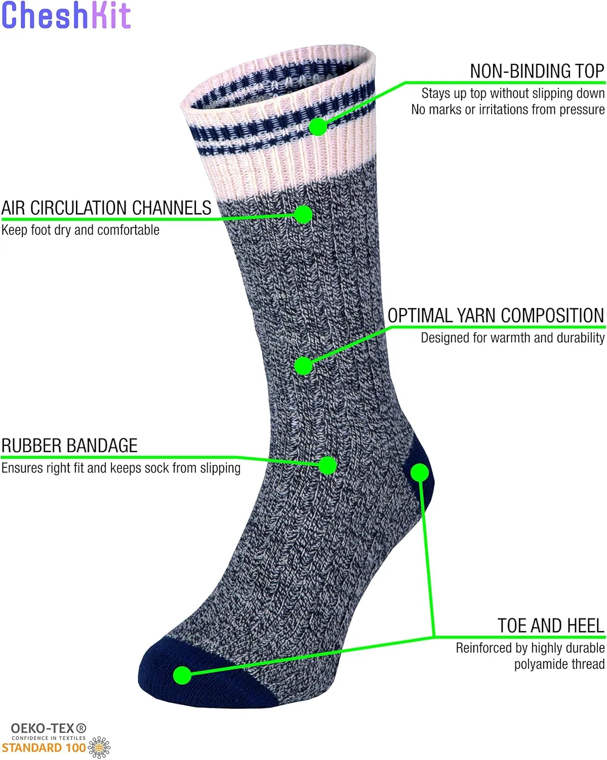 Men’s Cozy Cabin Wool Crew Socks