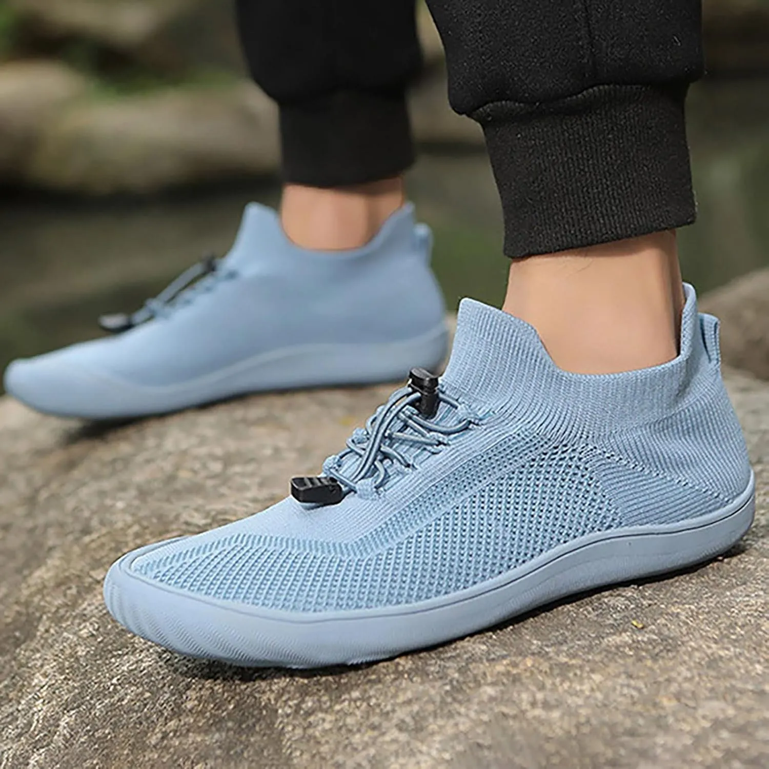 Mens Dress Shoes Casual Oxfords Shoes Knit Lightweight Tennis Shoes Men Comfortable Business Casual Shoes Platform Sneakers Black Tennis Shoe Loafers Casual Slip On