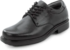 Men's, Huron, Black, Dress Style, MaxTrax Slip Resistant, Soft Toe Work Shoe (10.0 M)