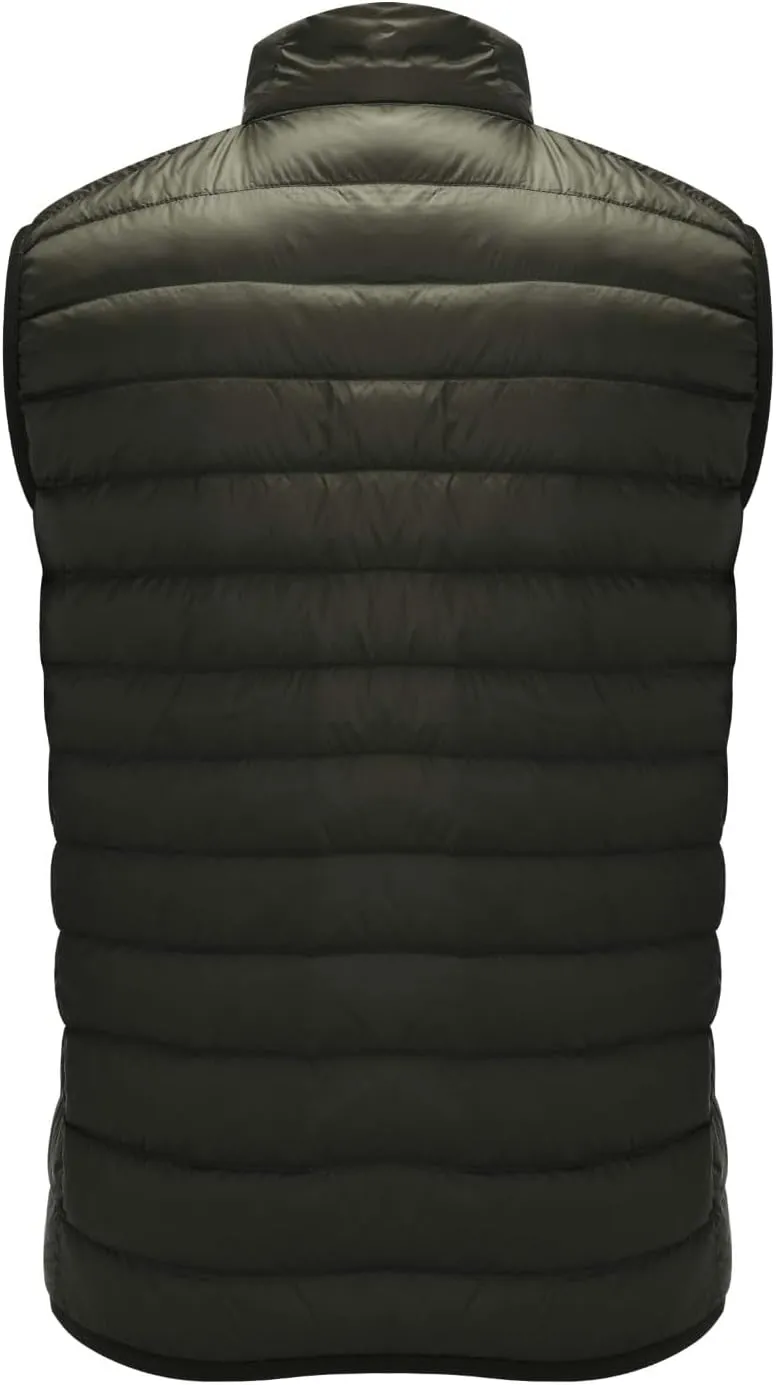 Men's Lightweight Puffer Vest Packable Warm Quilted Sleeveless Jacket Coats Waterproof Plain Outerwear for Work