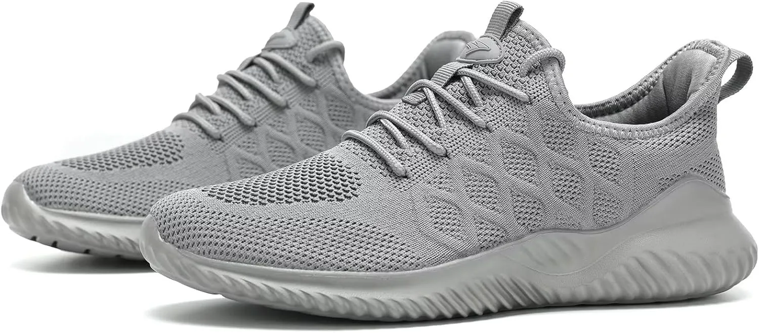 Mens Running Shoes Slip on Tennis Walking Sneakers Casual Mesh Breathable Lightweight Work Sport Shoes