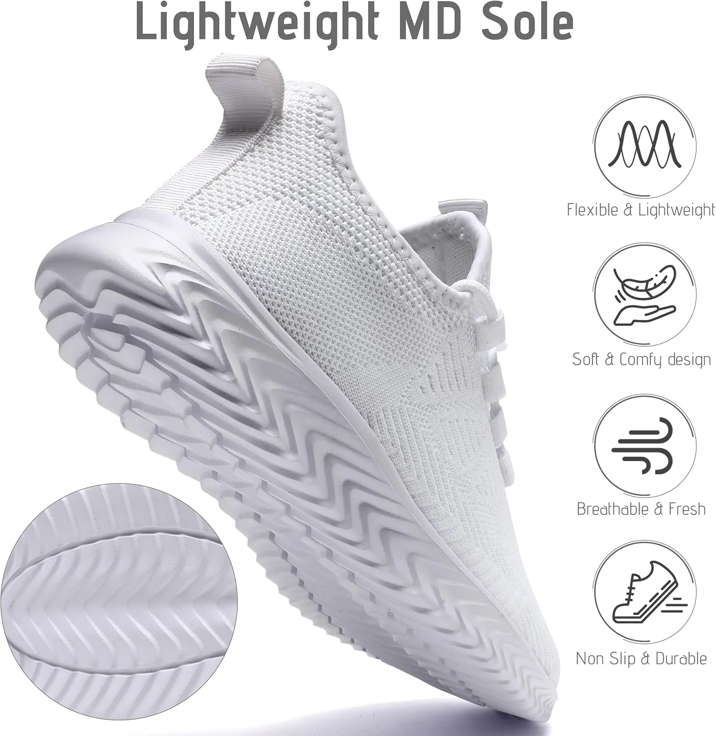 Mens Running Shoes Tennis Shoes Walking Gym Sneakers Lightweight Non Slip Mesh Casual Workout Sneakers