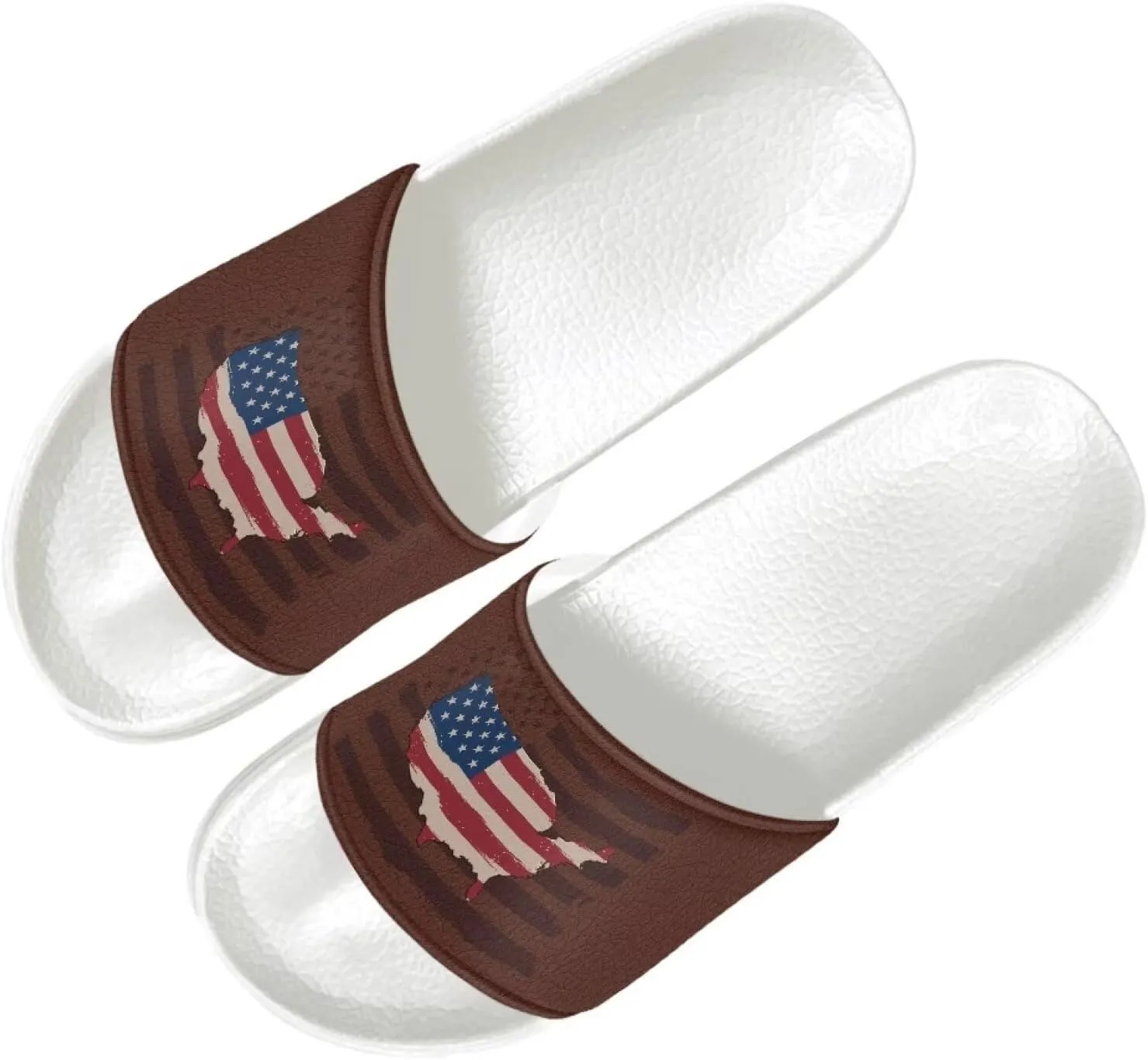Men's Sandals Slides Soft Slippers Non-Slip Casual White Sole Bathroom Shoes Beach Sandals