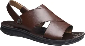 Mens Sandals Slippers Walking Sandals Outdoor Hiking Shoes Leather Beach Sandals