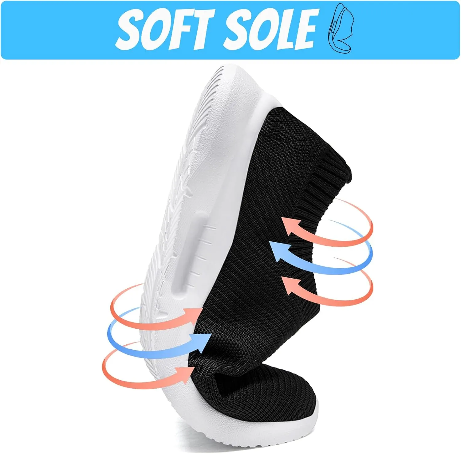 Mens Slip On Walking Shoes Mens Running Shoes Mesh Breathable Tennis Sneakers