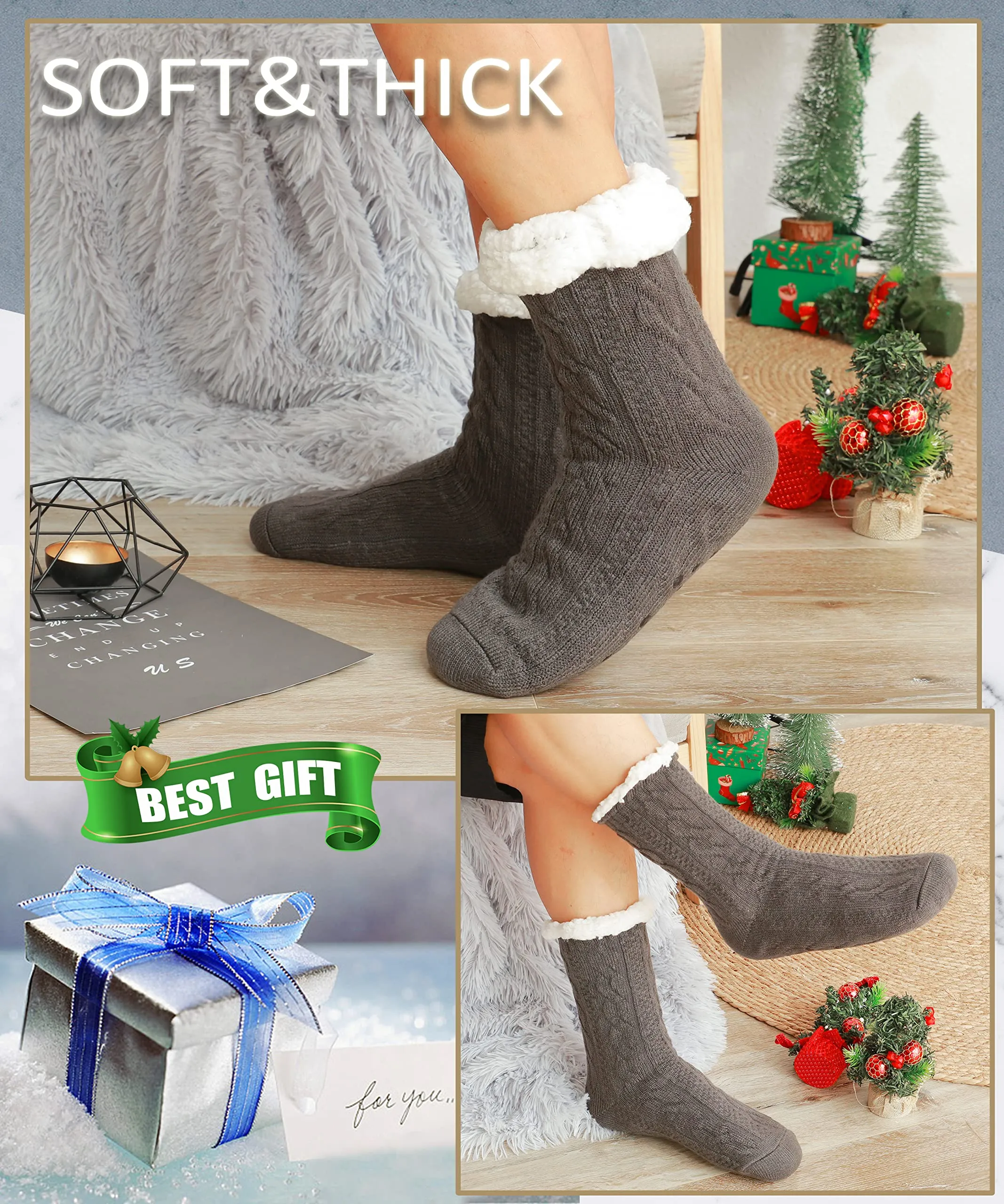 Mens Slipper Fuzzy Socks