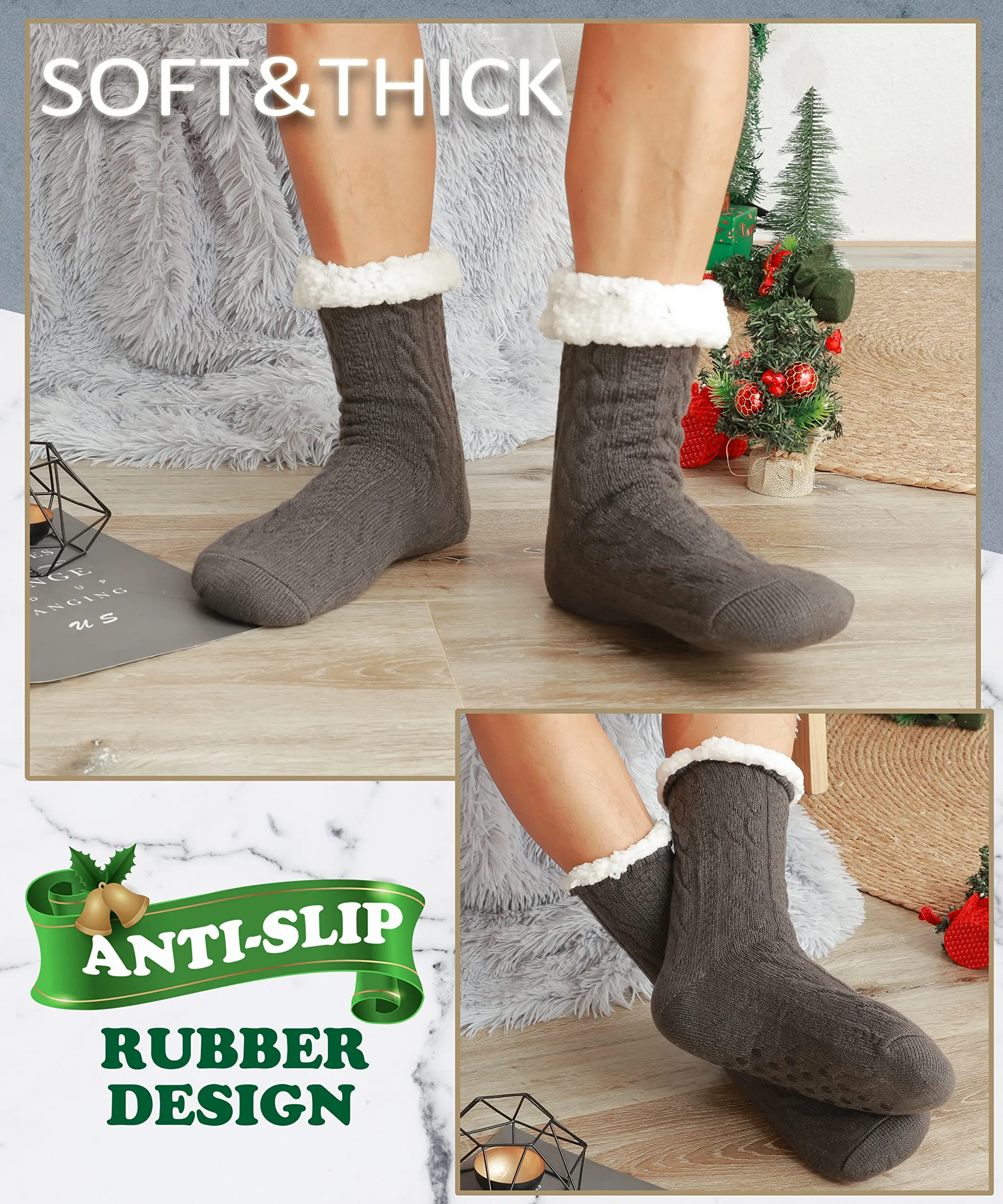 Mens Slipper Fuzzy Socks