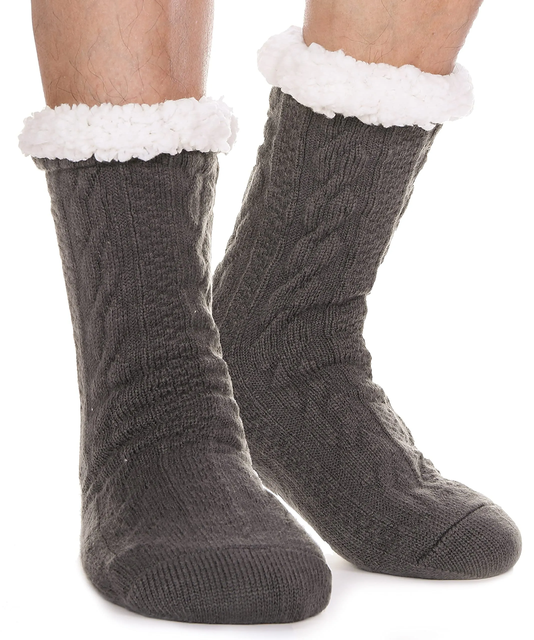 Mens Slipper Fuzzy Socks