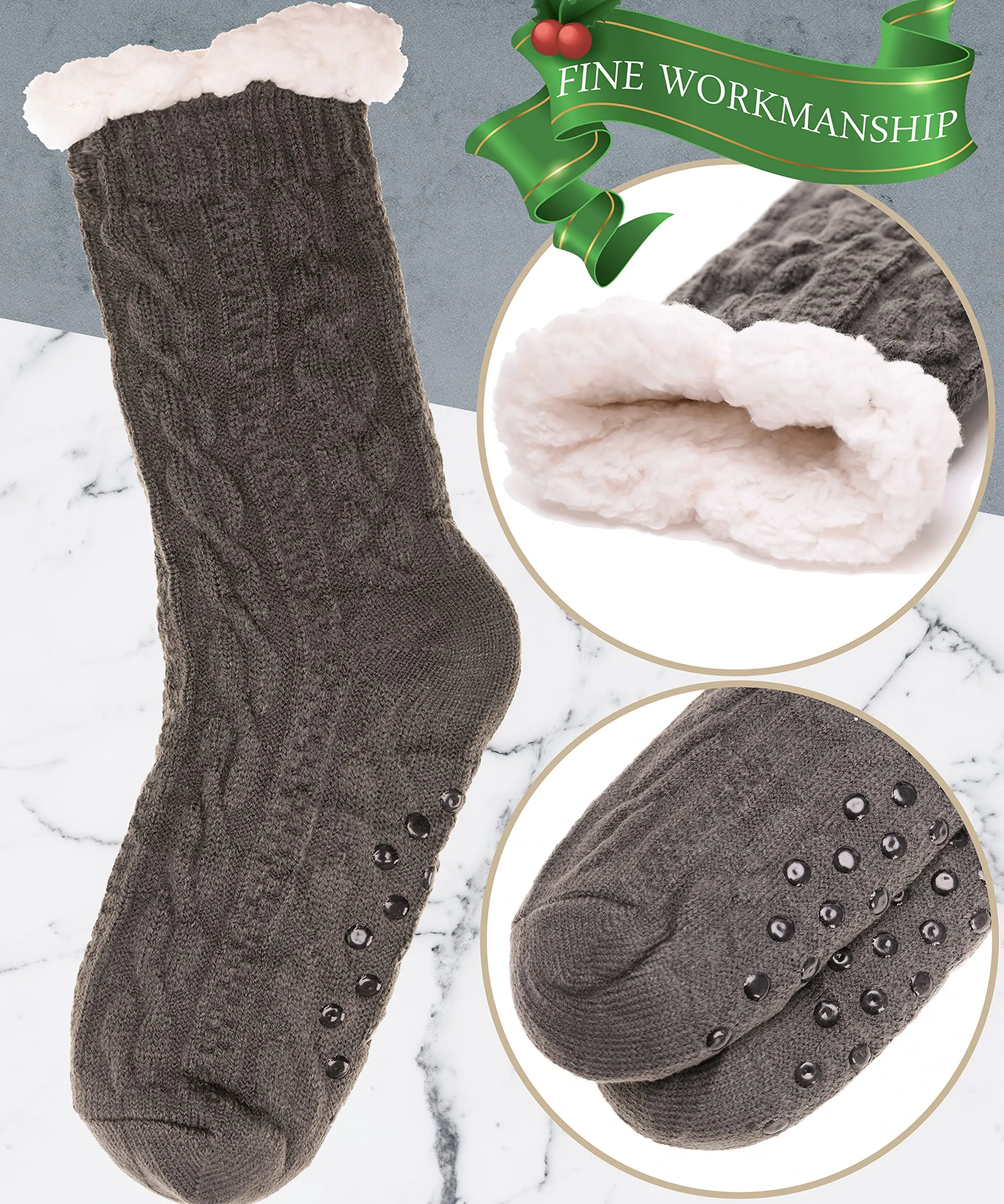 Mens Slipper Fuzzy Socks