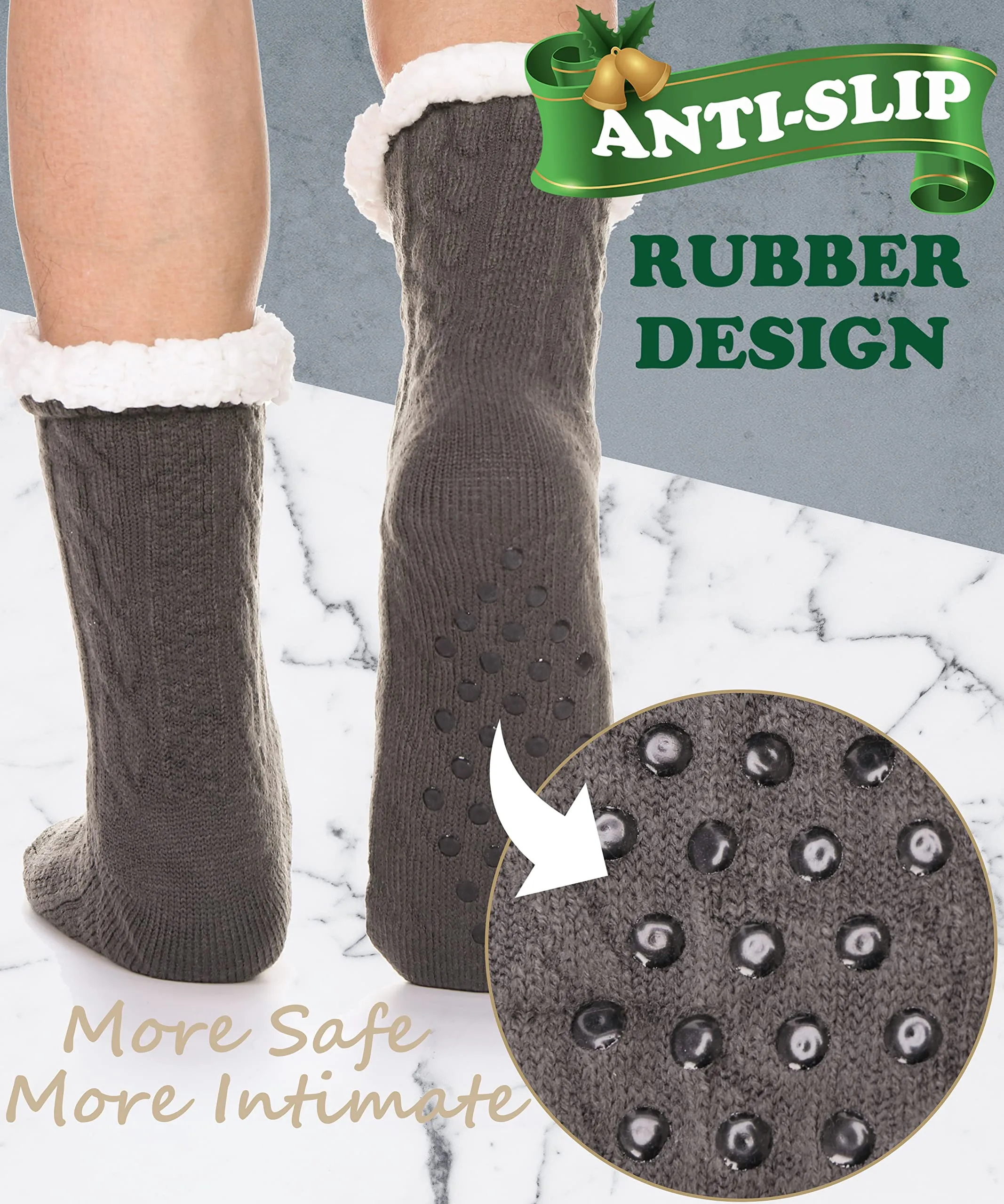 Mens Slipper Fuzzy Socks