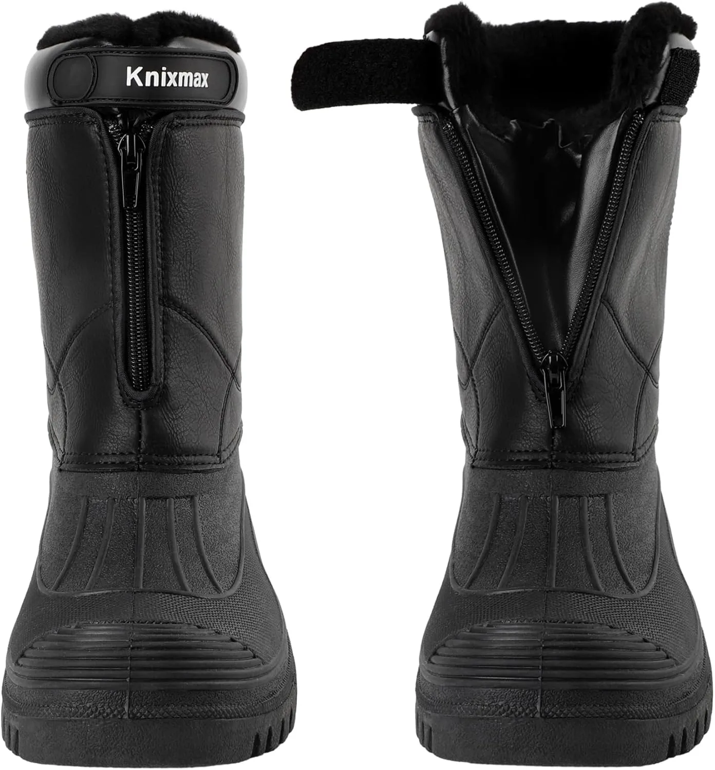 Men's Snow Boots Waterproof Warm Winter Boots Insulation Fashion Anti-Slip Boots Black