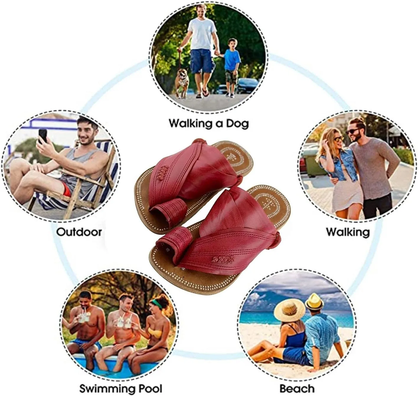 Men's Summer Leisure Bunion Corrector Summer Beach Shoes Slippers, Comfortable Fashion Non Slip Big Toe Foot Corrector Sandals, for Pain Relief Hallux Valgus Bunion Symptoms