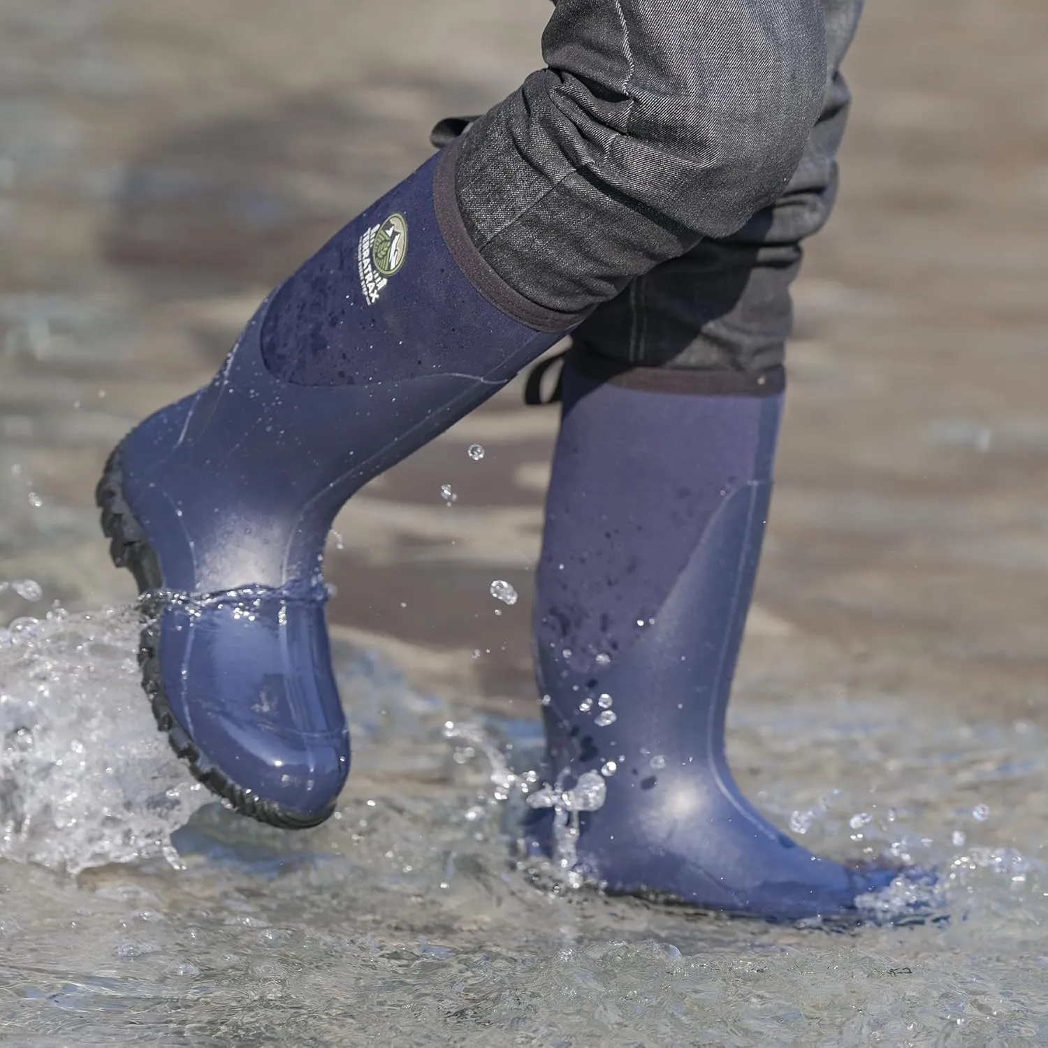 Men's Waterproof Rubber Muck Rain and Work Boot – Durable 6mm Neoprene Insulated, Ideal for Fishing Hunting & Farming