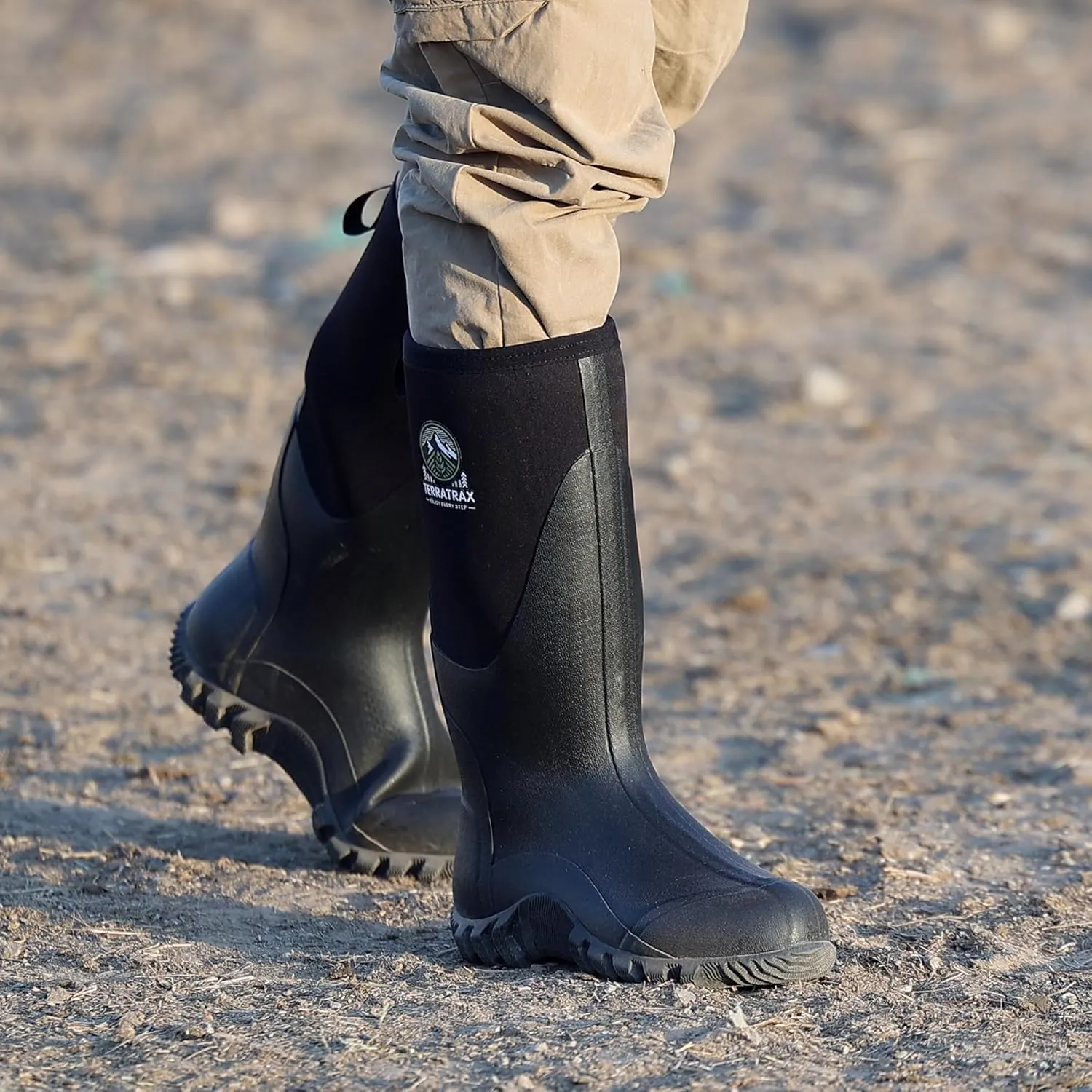 Men's Waterproof Rubber Muck Rain and Work Boot – Durable 6mm Neoprene Insulated, Ideal for Fishing Hunting & Farming