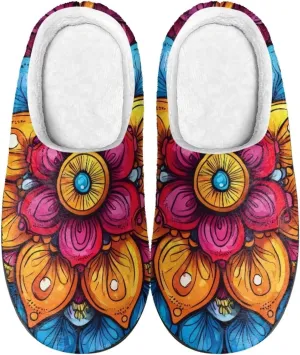 Men's Women's Non-slip Slippers, Flannel Warm Soft Cozy Slippers, House Bedroom Indoor/Outdoor Warm Shoes, Size 2-12