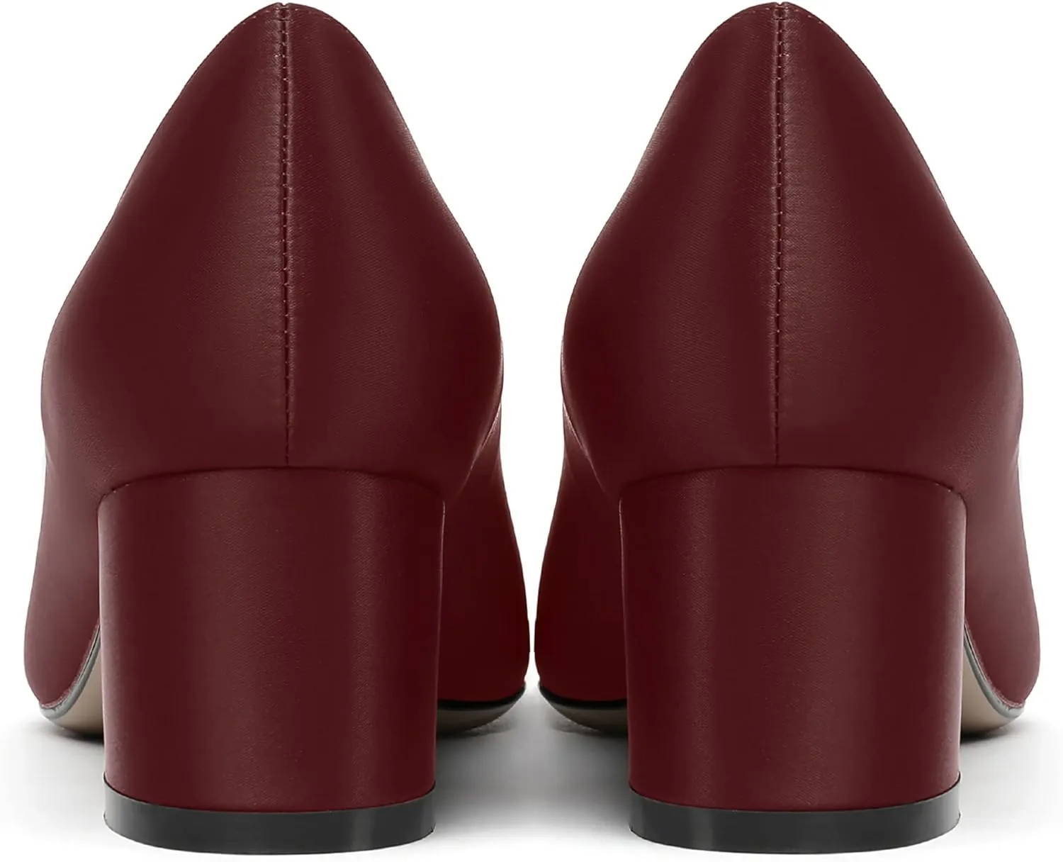 MERRORI Womens Simple Casual Slip On Solid Satin Pointed Toe Chunky Low Heel Pumps Shoes 1.5 Inch