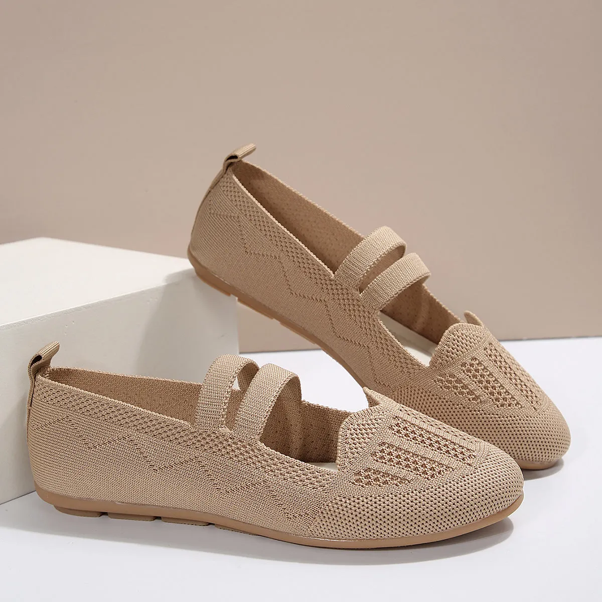 Mesh Slip-on Knit Shoes