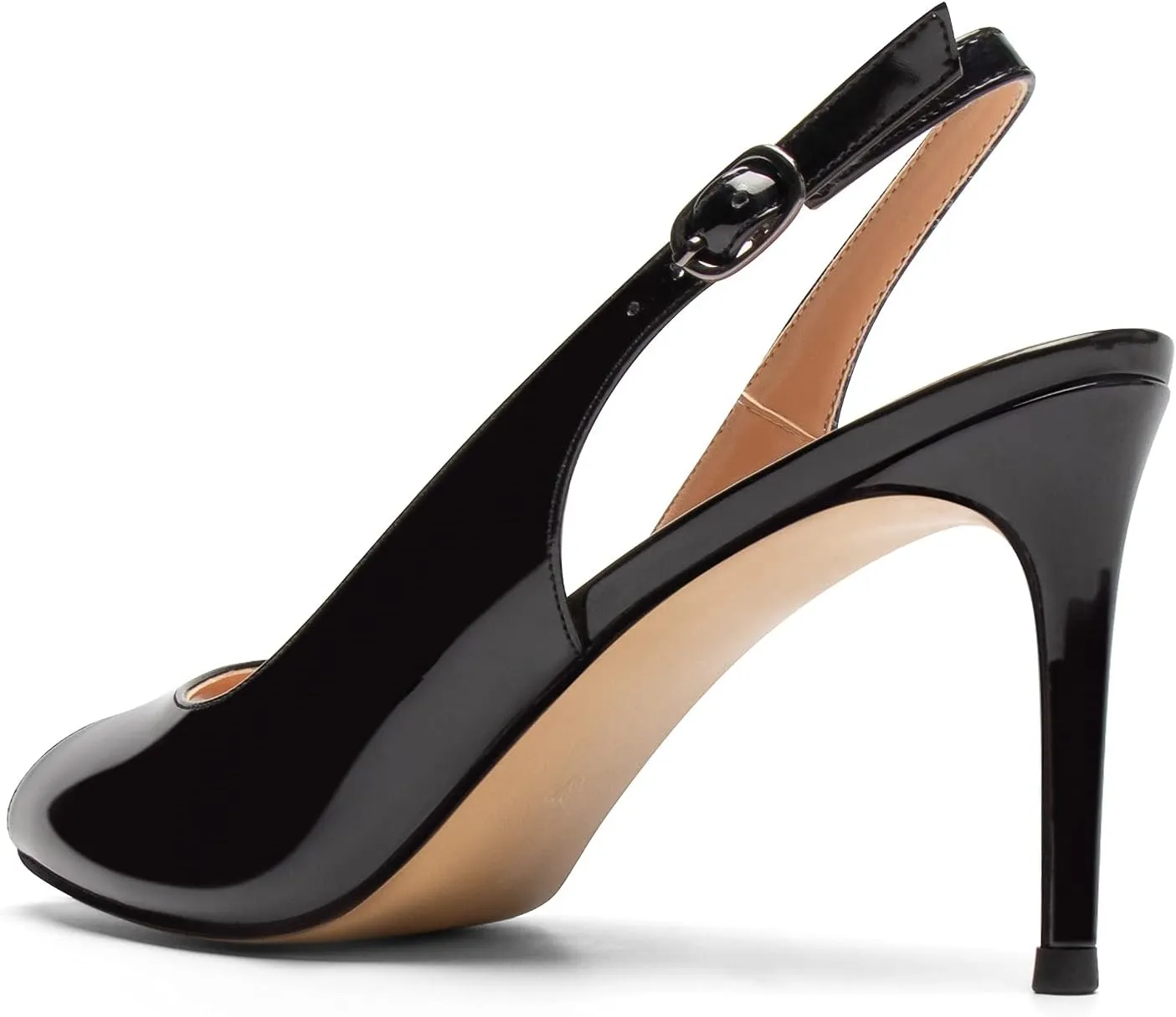 Mettesally Women's Peep Toe Heels Slingback Sandals Kitten High Heel Ankle Strap Heeled Sandals Pumps