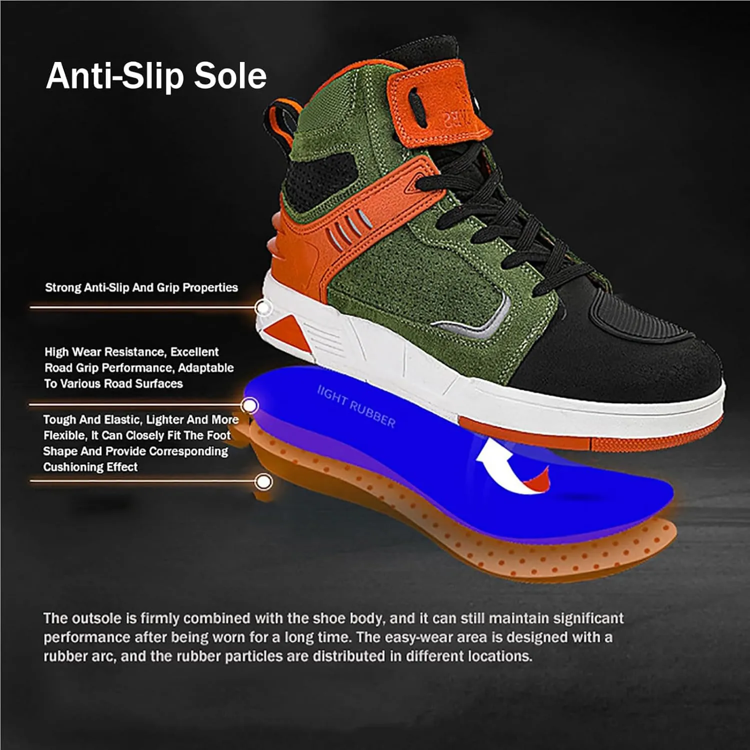 Mid-Calf Motorcycle Shoes(37-47), Leather Casual Sports Boots Motorcycle Riding Shoes, Breathable, Reflective at Night   Non-Slip, Inner Zipper for 4 Seasons,44,Green