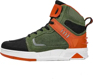 Mid-Calf Motorcycle Shoes(37-47), Leather Casual Sports Boots Motorcycle Riding Shoes, Breathable, Reflective at Night   Non-Slip, Inner Zipper for 4 Seasons,44,Green
