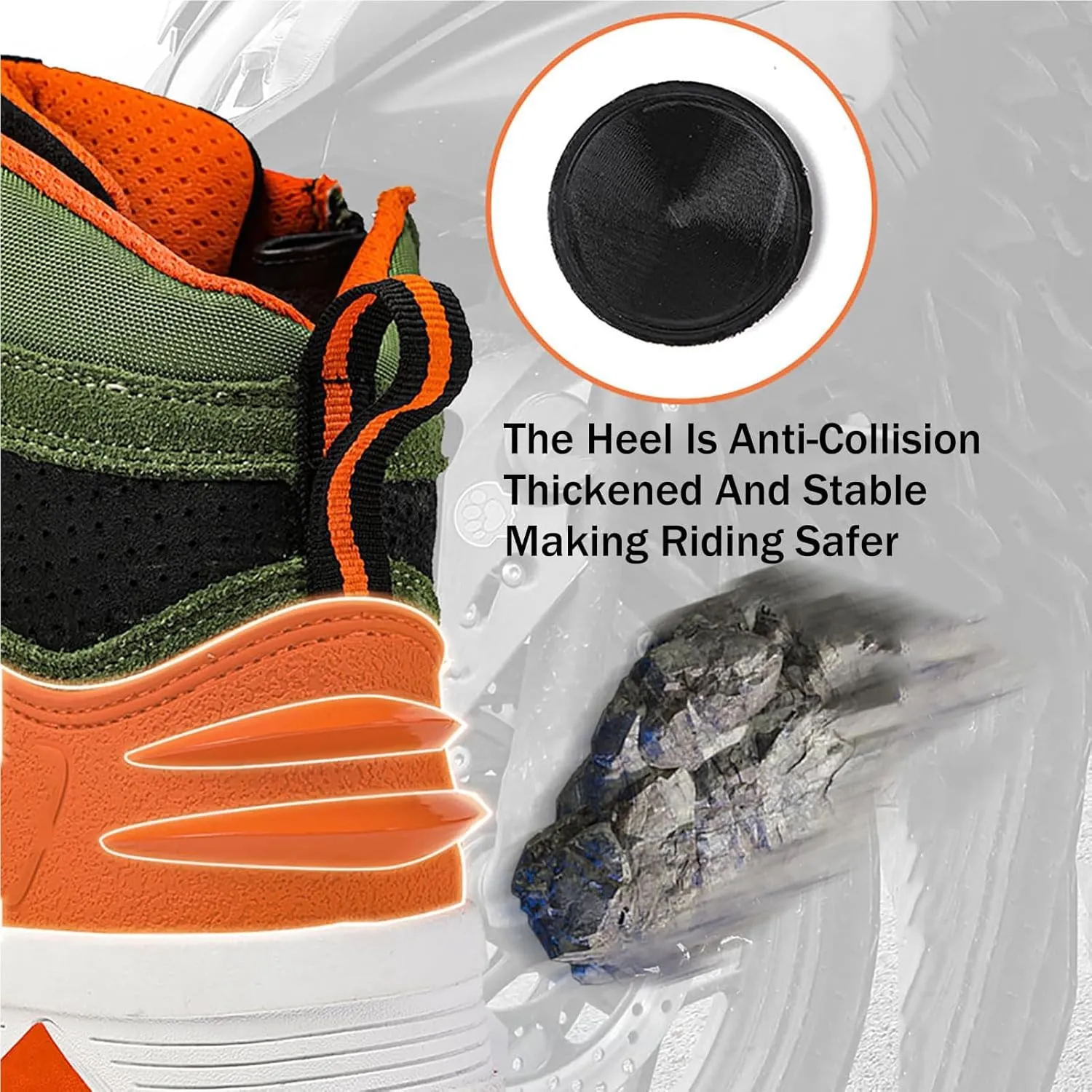 Mid-Calf Motorcycle Shoes(37-47), Leather Casual Sports Boots Motorcycle Riding Shoes, Breathable, Reflective at Night   Non-Slip, Inner Zipper for 4 Seasons,44,Green