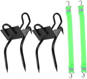 Mikikit Tree Climbing Spikes with Stretch Straps Lightweight Climbing Shoes for Tree Durable Gaffs for Tree Climbing Tools Carrying Capacity