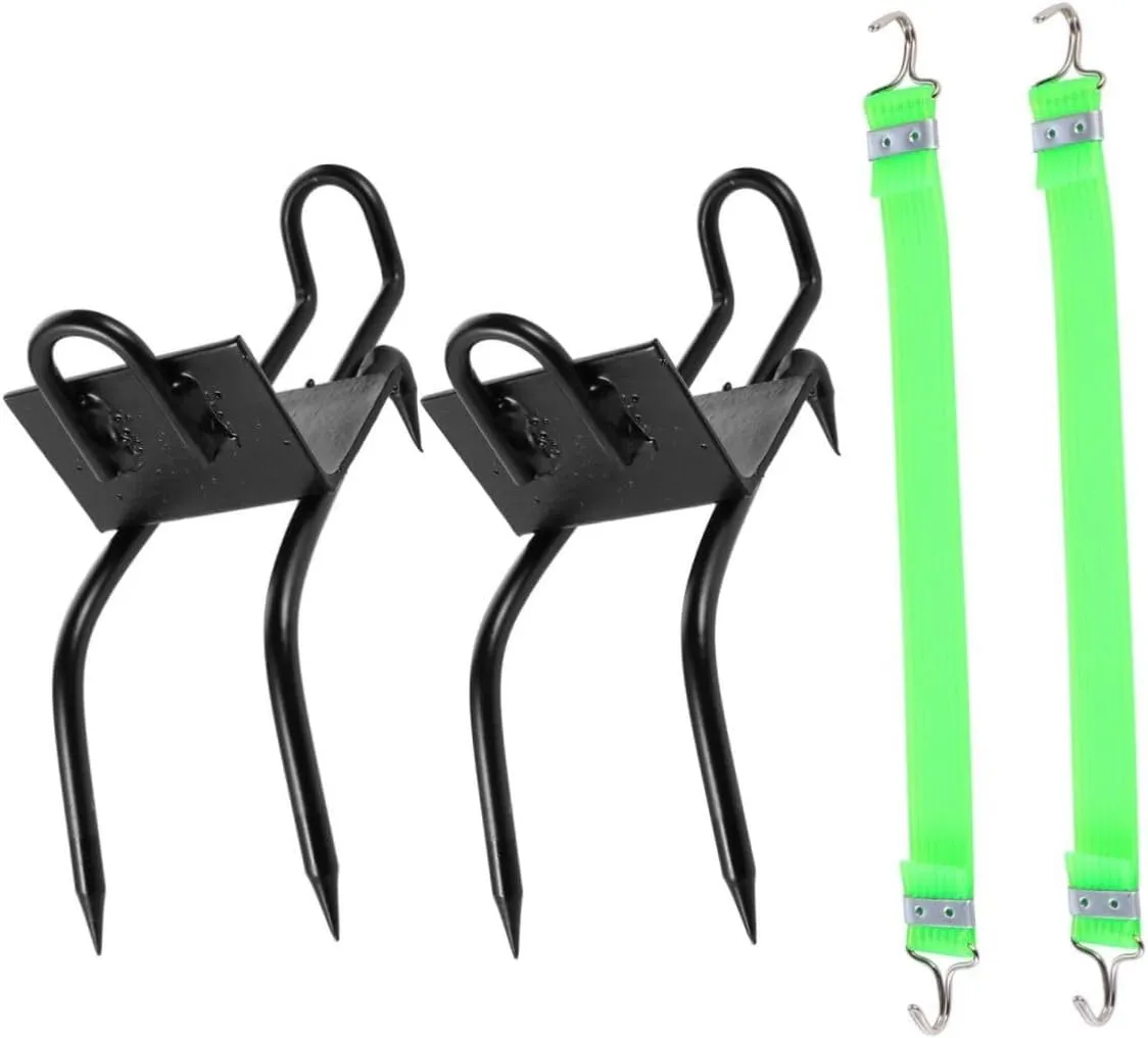 Mikikit Tree Climbing Spikes with Stretch Straps Lightweight Climbing Shoes for Tree Durable Gaffs for Tree Climbing Tools Carrying Capacity