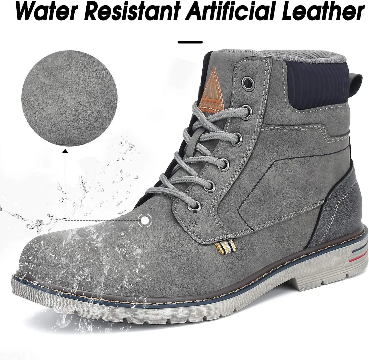 Mishansha Mens Womens Winter Hiking Boots Waterproof Non Slip Warm Lined Snow Boots for Outdoor Trekking