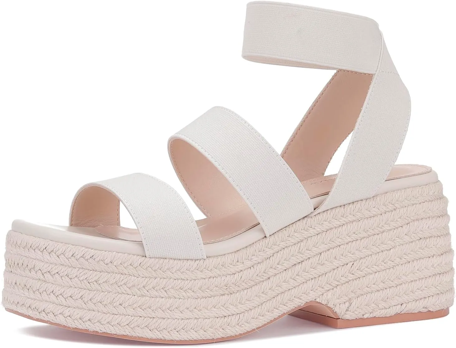 Monrovia Women's Platform Wedge Espadrille Sandals, Ankle Strap Beach Sandals