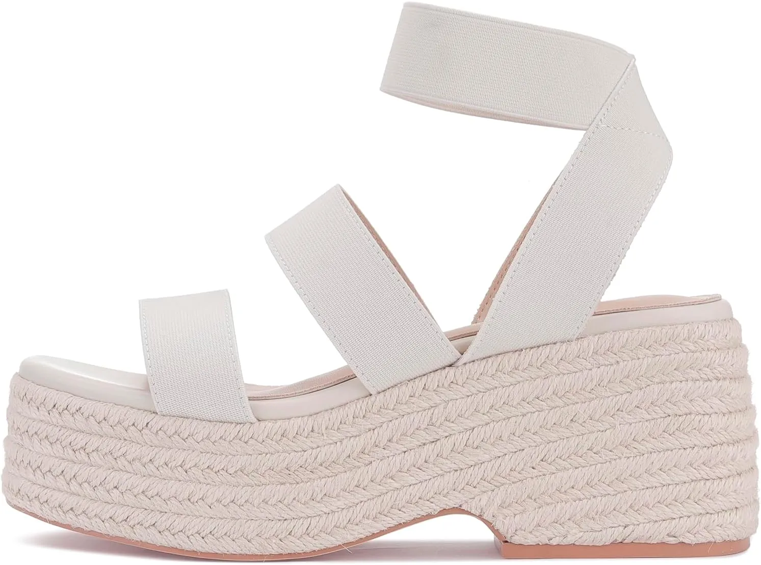 Monrovia Women's Platform Wedge Espadrille Sandals, Ankle Strap Beach Sandals