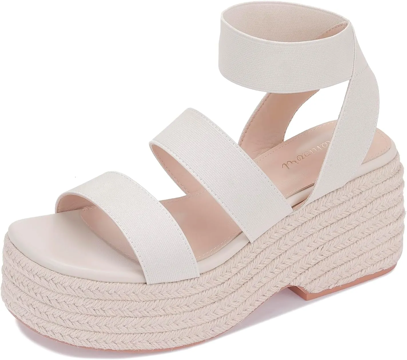Monrovia Women's Platform Wedge Espadrille Sandals, Ankle Strap Beach Sandals