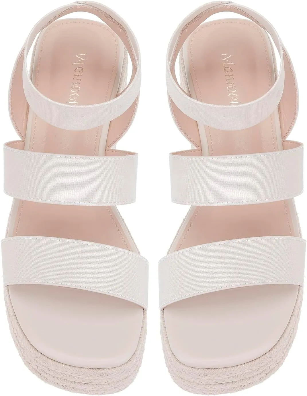 Monrovia Women's Platform Wedge Espadrille Sandals, Ankle Strap Beach Sandals