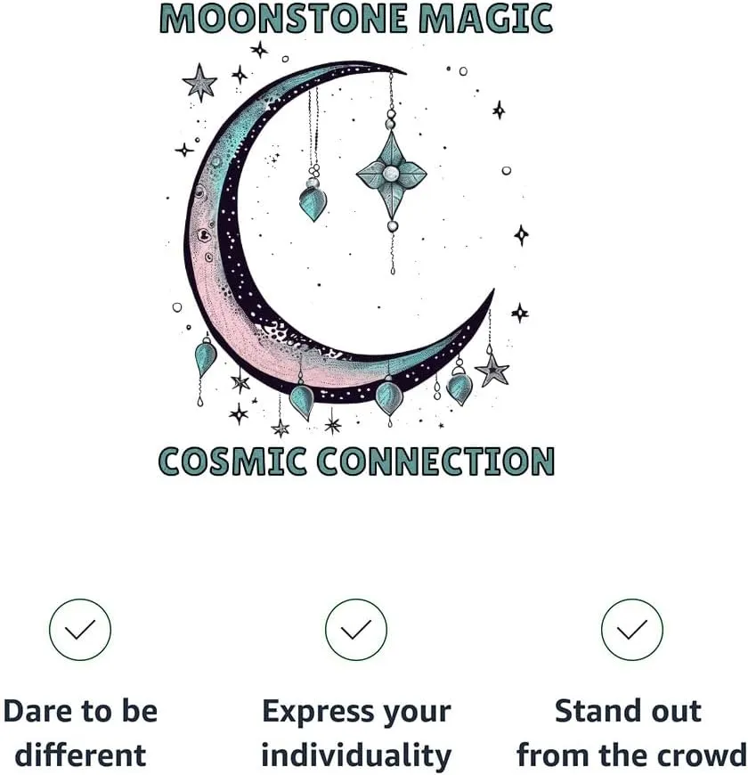 Moonstone Magic Cosmic Connection Women's Zip Hoodie - Crystal Healing Presents - Women Clothing