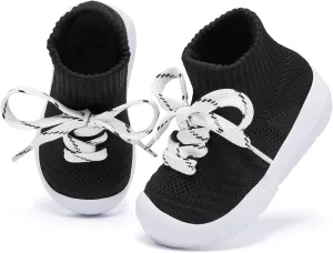 MORENDL Baby Sock Shoes Toddler Sneakers Infant Tennis Slip On Walking Shoes Boys & Girls Non-Slip Slippers