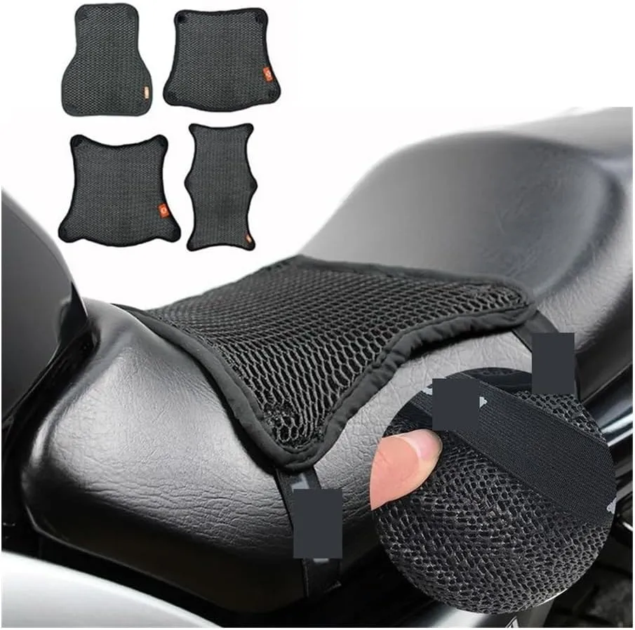 Motorcycle Saddle Cover Motorcycle Seat Cushion Breathable Heat Insulation Air Pad Cover Anti Slip Sunscreen Honeycomb Motorcycle Seat Cover