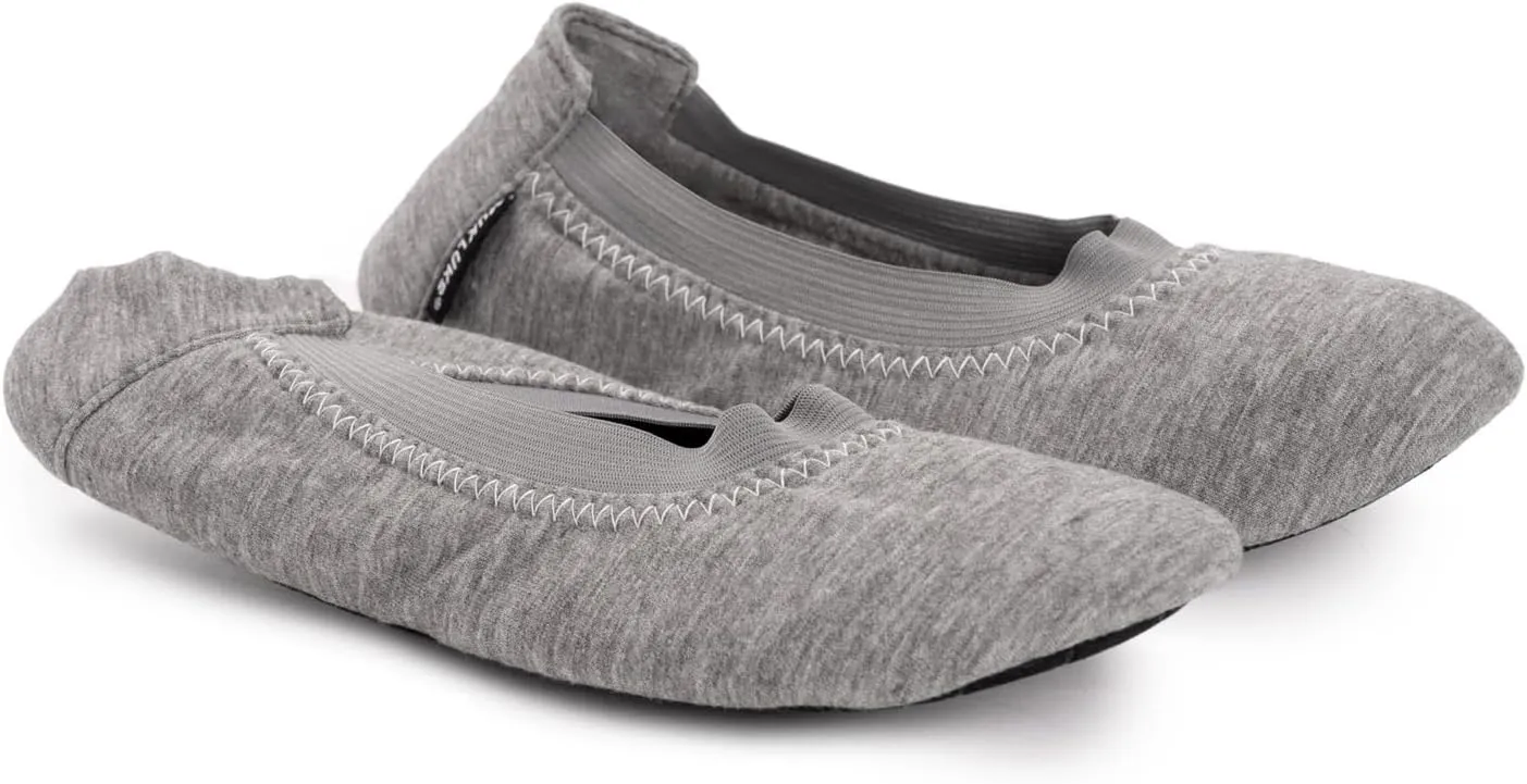 MUK LUKS Women's 2 Pack Travel Ballerina Set Slipper