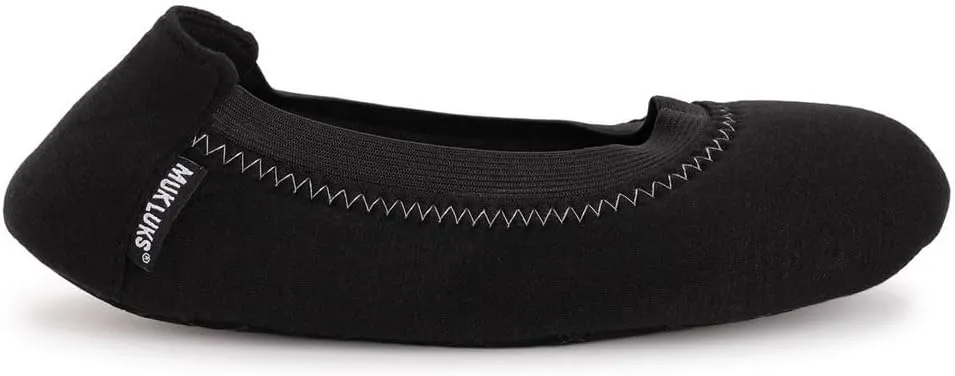 MUK LUKS Women's 2 Pack Travel Ballerina Set Slipper