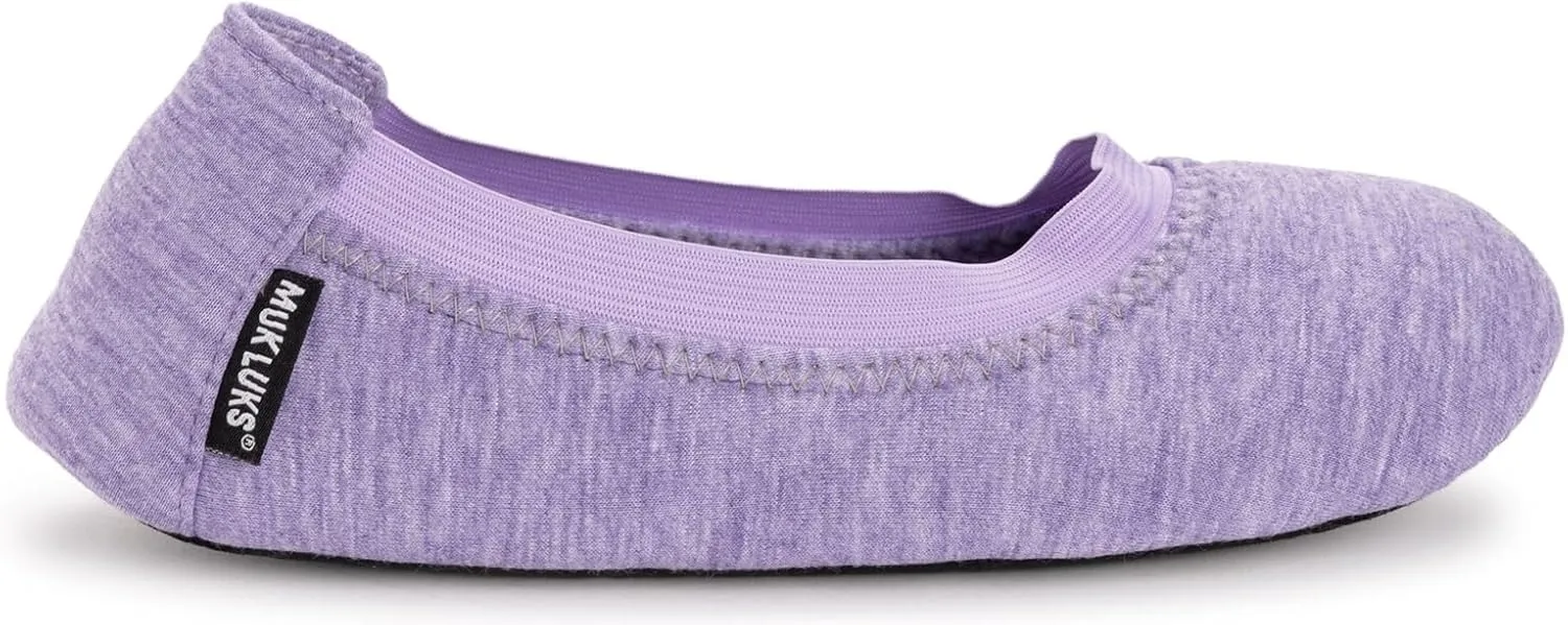 MUK LUKS Women's 2 Pack Travel Ballerina Set Slipper