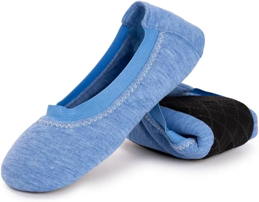MUK LUKS Women's 2 Pack Travel Ballerina Set Slipper