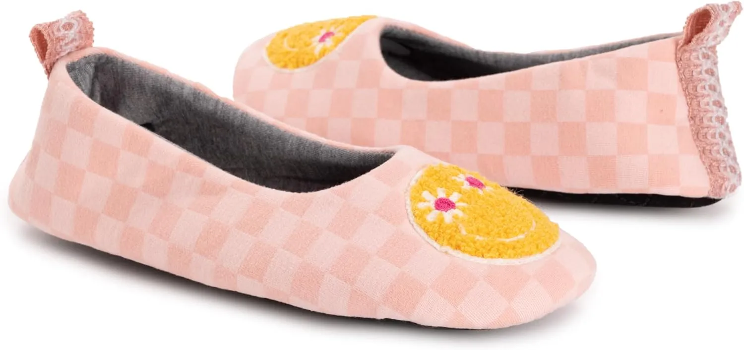 MUK LUKS Women's Cozy Ballerina Slipper with Sherpa Lining