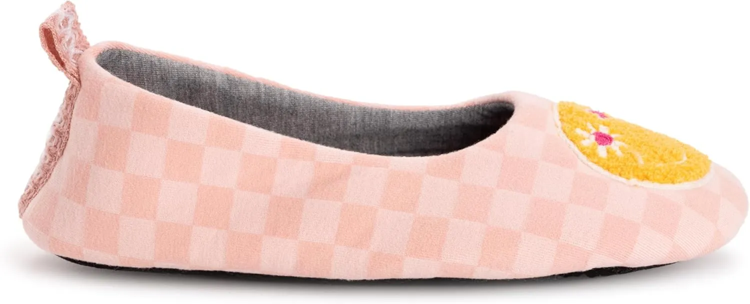 MUK LUKS Women's Cozy Ballerina Slipper with Sherpa Lining