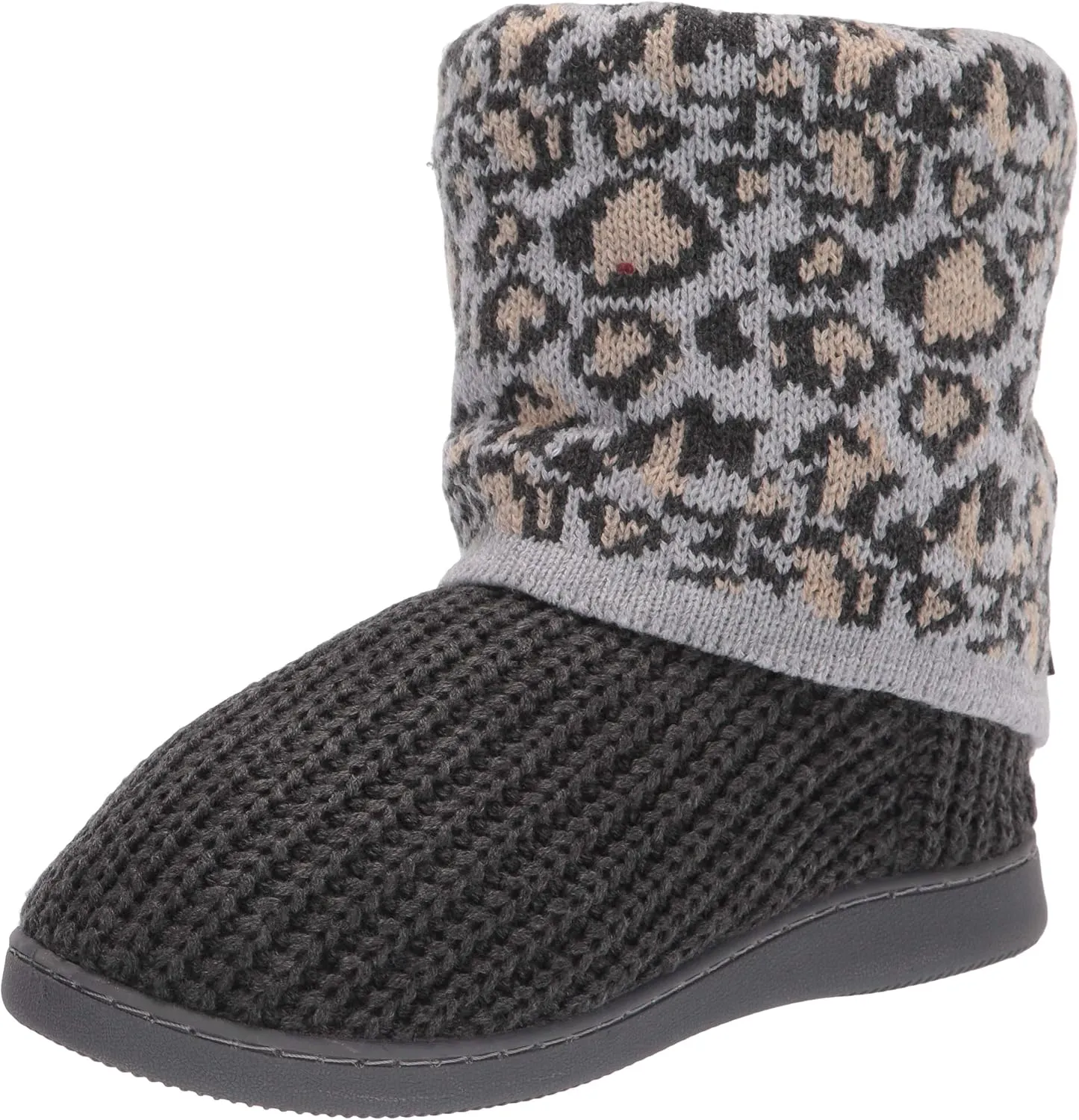 MUK LUKS womens Pull on Slipper, Leopard, Small US