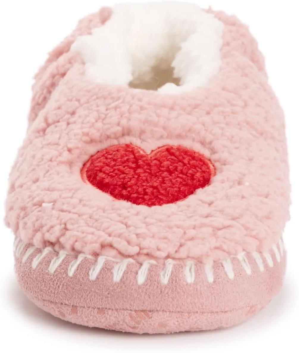 MUK LUKS Women's Sherpa Ballerina Slipper with Applique