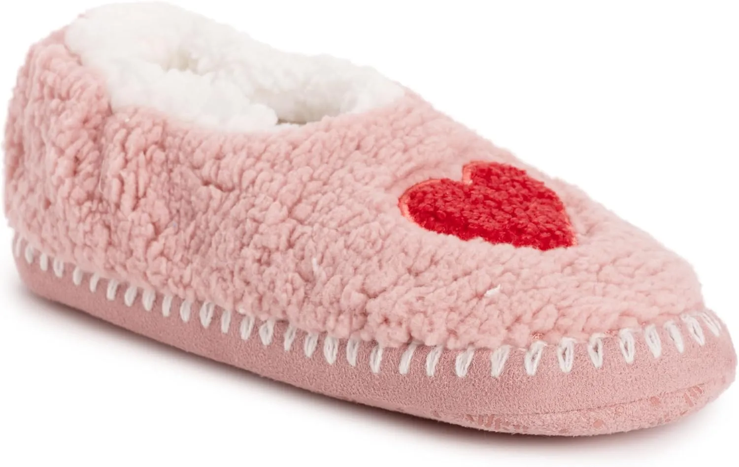 MUK LUKS Women's Sherpa Ballerina Slipper with Applique