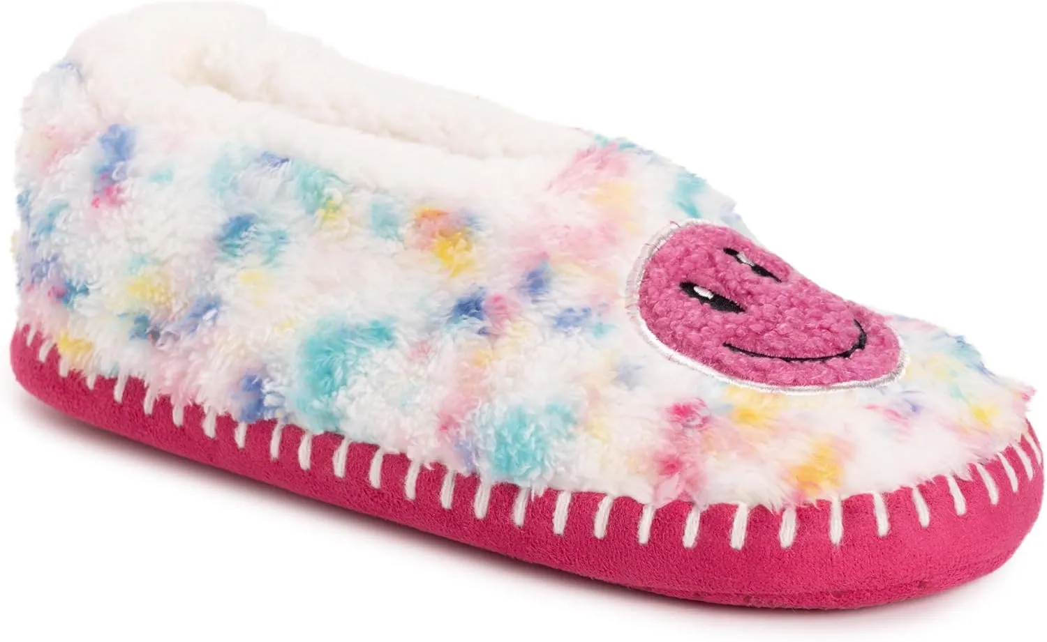MUK LUKS Women's Sherpa Ballerina Slipper with Applique