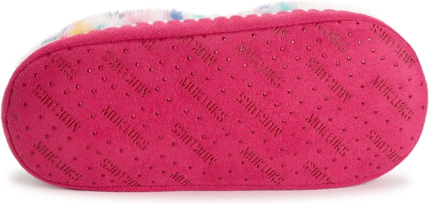 MUK LUKS Women's Sherpa Ballerina Slipper with Applique
